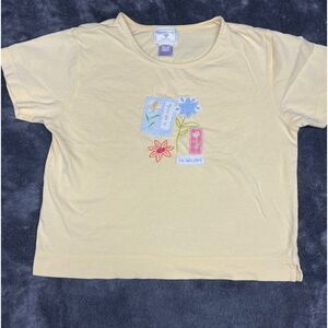 Susan Bristol Casuals Embroidered Floral T-Shirt Size Small